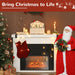 Wooden Christmas Advent Calendar House with LED Lights and 24 Drawers - Monsta Online
