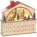 Wooden Christmas Advent Calendar House with LED Lights and 24 Drawers - Monsta Online