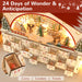 Wooden Christmas Advent Calendar House with LED Lights and 24 Drawers - Monsta Online
