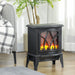 18 Inch Black Electric Fireplace Compact Heater with Adjustable Power - Monsta Online