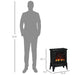 18 Inch Black Electric Fireplace Compact Heater with Adjustable Power - Monsta Online