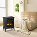 18 Inch Black Electric Fireplace Compact Heater with Adjustable Power - Monsta Online