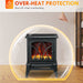 18 Inch Black Electric Fireplace Compact Heater with Adjustable Power - Monsta Online