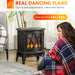18 Inch Black Electric Fireplace Compact Heater with Adjustable Power - Monsta Online