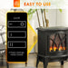 18 Inch Black Electric Fireplace Compact Heater with Adjustable Power - Monsta Online