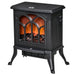 17" Black Electric Fireplace Compact Heater with Realistic Flame - Monsta Online