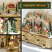 Wooden Christmas Advent Calendar Arched - Top with LED Lights and 24 Countdown Drawers - Monsta Online