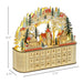 Wooden Christmas Advent Calendar Arched - Top with LED Lights and 24 Countdown Drawers - Monsta Online