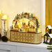Wooden Christmas Advent Calendar Arched - Top with LED Lights and 24 Countdown Drawers - Monsta Online