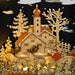 Light Up Christmas Wooden Advent Calendar Holiday Village Scene with 24 Drawers - Monsta Online