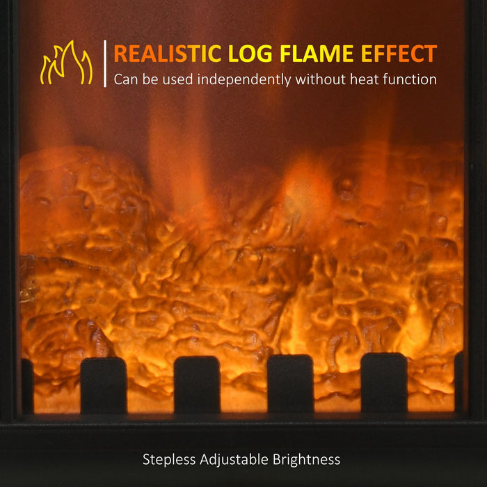 22 Inch Black Freestanding Electric Fireplace Stove with Adjustable Heat - Monsta Online