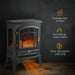 22 Inch Black Freestanding Electric Fireplace Stove with Adjustable Heat - Monsta Online