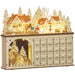 Light - Up Wooden Christmas Advent Calendar Holiday Countdown Box with 24 Drawers - Monsta Online