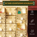 Light - Up Wooden Christmas Advent Calendar Holiday Countdown Box with 24 Drawers - Monsta Online