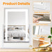 LED Makeup Vanity Mirror with Lights Dimmable Brightness and Rotation - Monsta Online