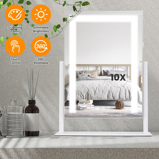 LED Makeup Vanity Mirror with Lights Dimmable Brightness and Rotation - Monsta Online
