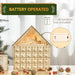 Wooden LED Christmas Advent Calendar Manger Scene with 24 Countdown Drawers - Monsta Online
