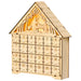 Wooden LED Christmas Advent Calendar Manger Scene with 24 Countdown Drawers - Monsta Online