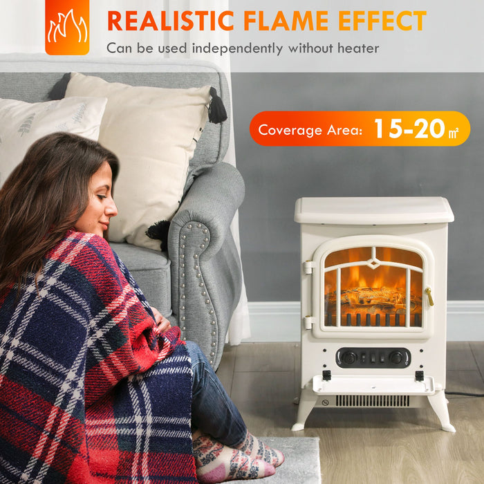 Compact Electric Fireplace Stove Heater with Adjustable Heat Settings - Monsta Online