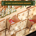 Large Wooden Christmas Advent Calendar with LED Lights and 24 Countdown Drawers - Monsta Online