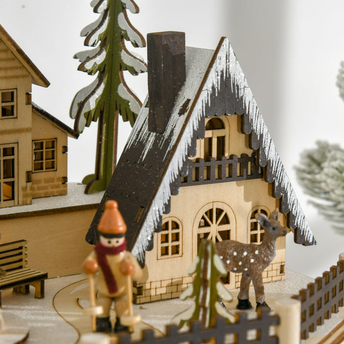 Wooden Christmas Advent Calendar with LED Lights for Kids and Adults - Monsta Online