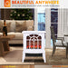 1500W Electric Fireplace Stove with Log Flame Effect White - Monsta Online