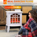 1500W Electric Fireplace Stove with Log Flame Effect White - Monsta Online