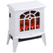 1500W Electric Fireplace Stove with Log Flame Effect White - Monsta Online