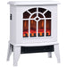 1500W Electric Fireplace Stove with Log Flame Effect White - Monsta Online