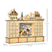 Light Up Wooden Christmas Advent Calendar Village Scene with 24 Fillable Drawers - Monsta Online