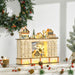 Light Up Wooden Christmas Advent Calendar Village Scene with 24 Fillable Drawers - Monsta Online
