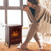 22" Red Electric Fireplace Heater Freestanding with Adjustable Heat Settings - Monsta Online