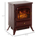 22" Red Electric Fireplace Heater Freestanding with Adjustable Heat Settings - Monsta Online