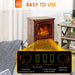 22" Red Electric Fireplace Heater Freestanding with Adjustable Heat Settings - Monsta Online