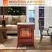 22" Red Electric Fireplace Heater Freestanding with Adjustable Heat Settings - Monsta Online
