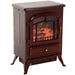 22" Red Electric Fireplace Heater Freestanding with Adjustable Heat Settings - Monsta Online