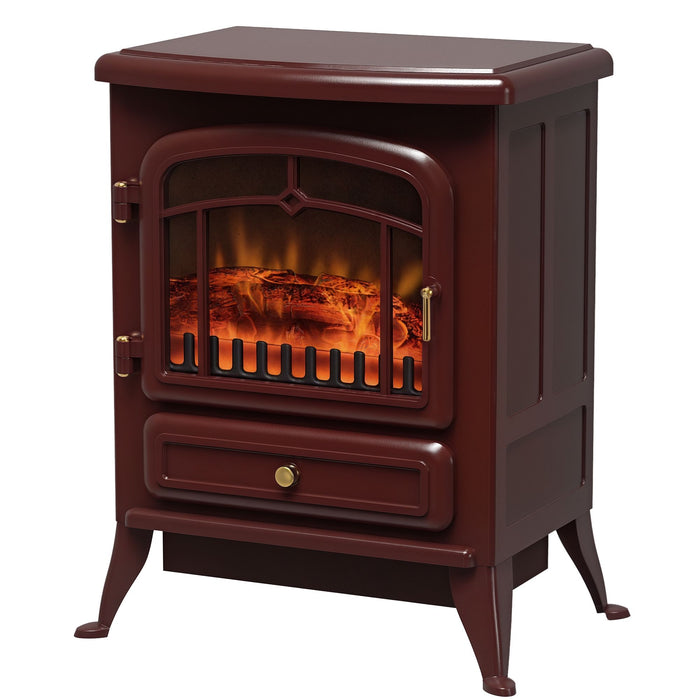 22" Red Electric Fireplace Heater Freestanding with Adjustable Heat Settings - Monsta Online