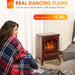 22" Red Electric Fireplace Heater Freestanding with Adjustable Heat Settings - Monsta Online