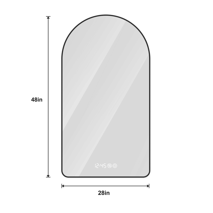 4ft Arched LED Bathroom Vanity Mirror with Anti - Fog and Dimmable Lights - Monsta Online