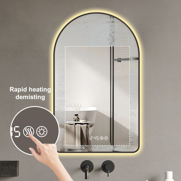 4ft Arched LED Bathroom Vanity Mirror with Anti - Fog and Dimmable Lights - Monsta Online