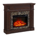 46 Inch Electric Mantel Fireplace Heater with Remote and 3 Flame Brightness Levels - Monsta Online