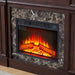 46 Inch Electric Mantel Fireplace Heater with Remote and 3 Flame Brightness Levels - Monsta Online