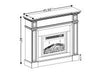 46 Inch Electric Mantel Fireplace Heater with Remote and 3 Flame Brightness Levels - Monsta Online