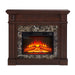 46 Inch Electric Mantel Fireplace Heater with Remote and 3 Flame Brightness Levels - Monsta Online