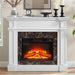 46 Inch White Electric Fireplace with Mantel and Remote Control - Monsta Online