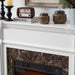 46 Inch White Electric Fireplace with Mantel and Remote Control - Monsta Online