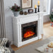 46 Inch White Electric Fireplace with Mantel and Remote Control - Monsta Online
