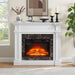 46 Inch White Electric Fireplace with Mantel and Remote Control - Monsta Online