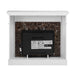 46 Inch White Electric Fireplace with Mantel and Remote Control - Monsta Online