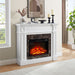 46 Inch White Electric Fireplace with Mantel and Remote Control - Monsta Online